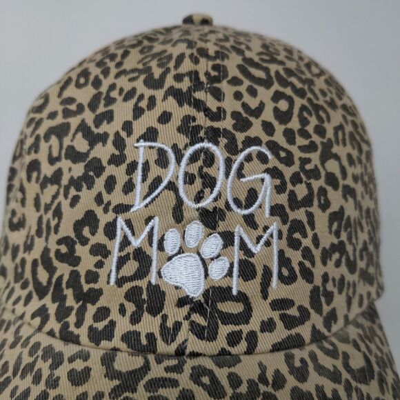 David and Young Womens Dog Mom Slideback Hat Leopard Print OSFM Embroidered - Picture 4 of 11